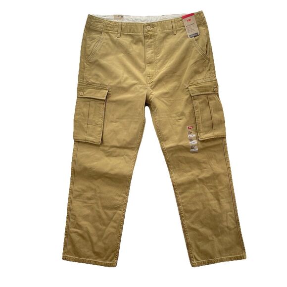 Levis Pants Men's 29x32 Beige Ace Cargos Preppy Grunge Gorpcore Pockets Trousers - Picture 1 of 12